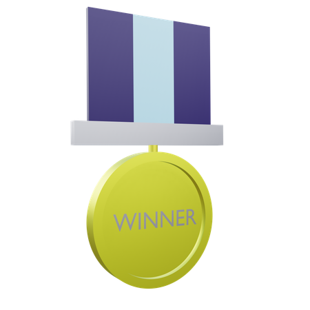 Médaille du gagnant  3D Icon