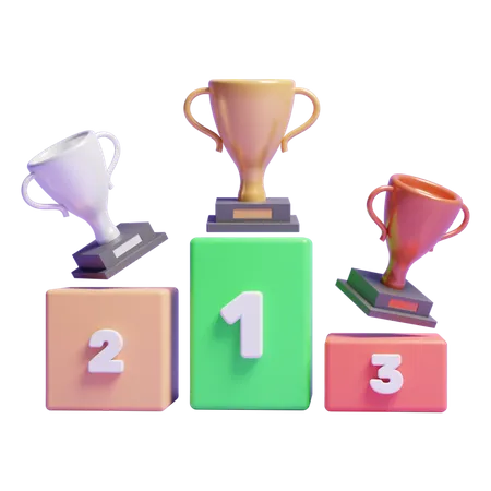 Podium gagnant  3D Icon