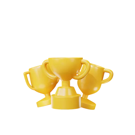 Trophée gagnant  3D Illustration