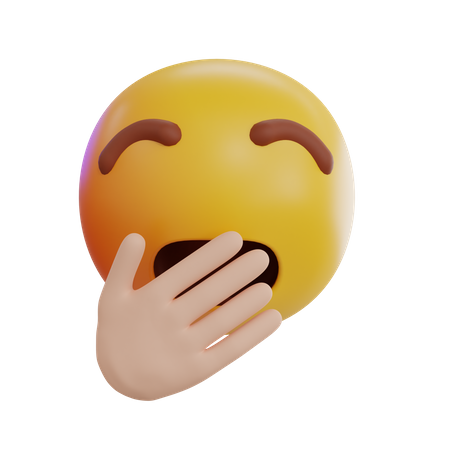 Gähnendes Emoji  3D Icon