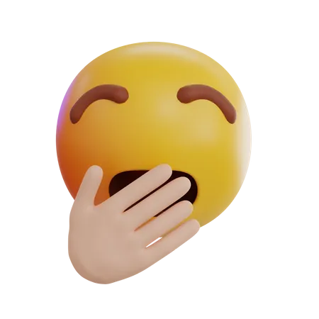 Gähnendes Emoji  3D Icon