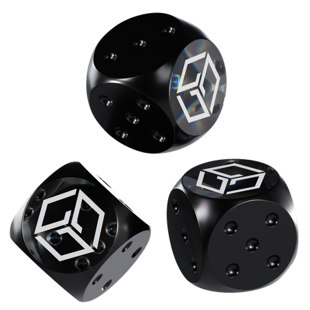 Gala Glass Dice Crypto  3D Icon