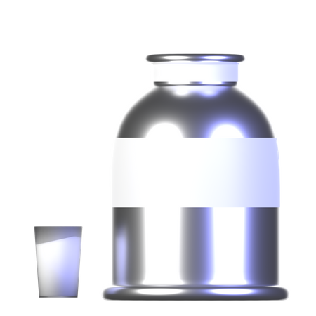 Galão de leite  3D Icon
