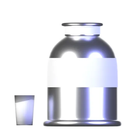 Icone 3 D Milk Galoon Para Design De Fazenda 3D Icon