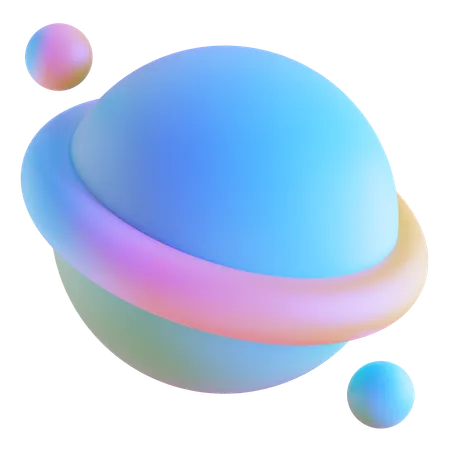 Galaxy Abstract Gradient Shape  3D Icon