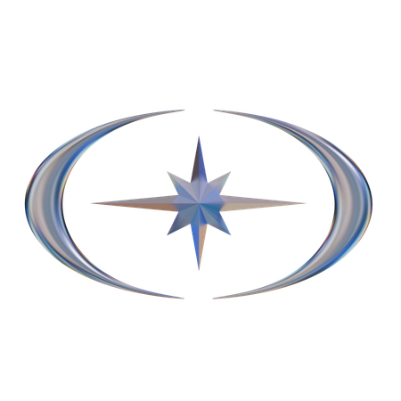 은하 별 추상 모양  3D Icon
