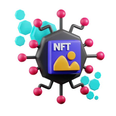 Galerie virtuelle NFT  3D Icon