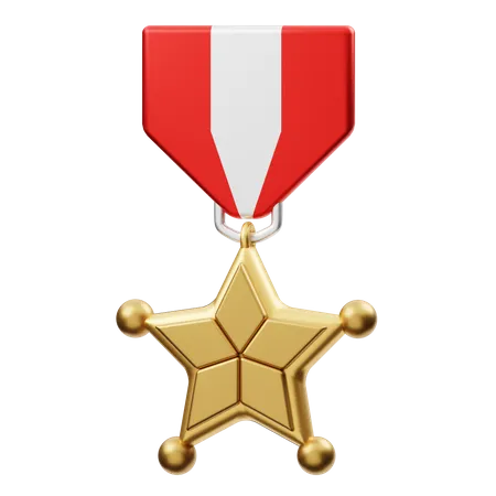 Gallantry Medal  3D Illustration