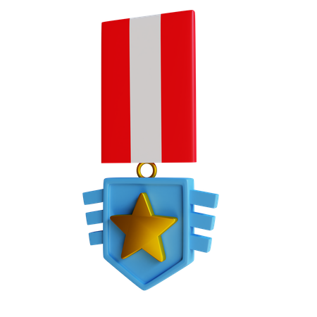 Gallantry Medal  3D Illustration