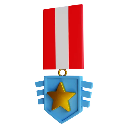 Gallantry Medal  3D Illustration