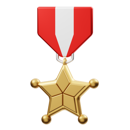 Gallantry Medal 3D Illustration