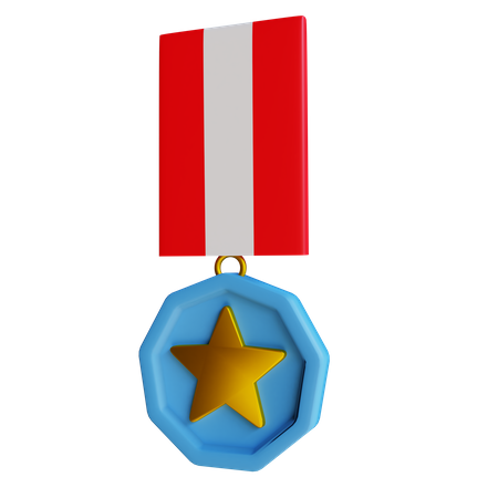 Gallantry Medal 3D Illustration