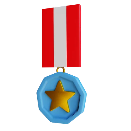 Gallantry Medal  3D Illustration