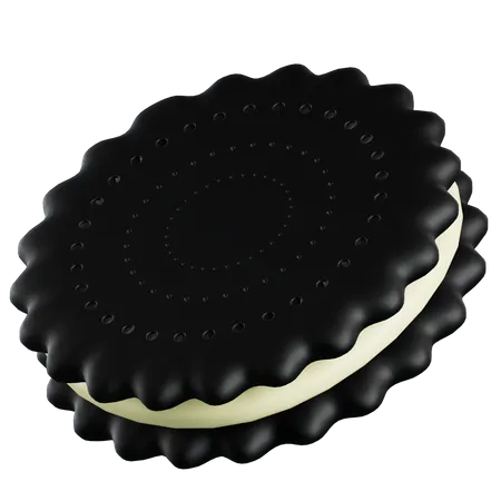 Galleta de crema  3D Icon