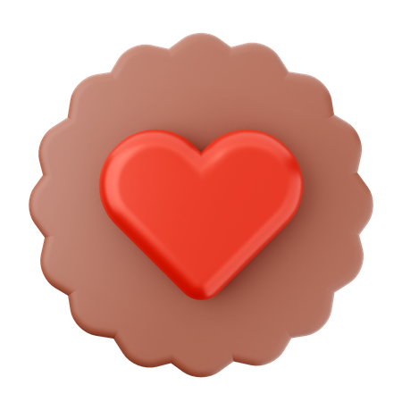 Galleta de amor  3D Icon