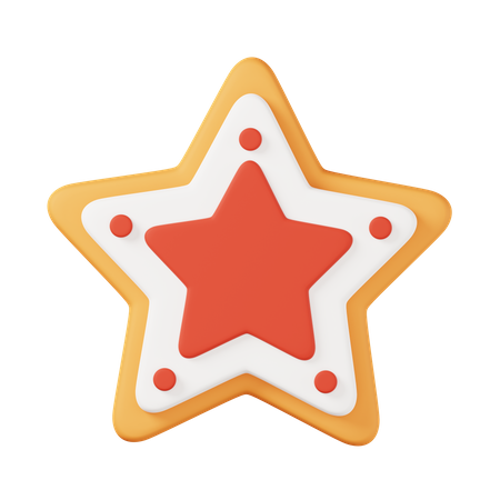 Galleta estrella de jengibre  3D Icon