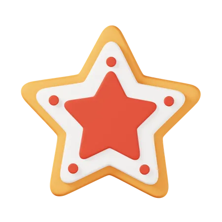 Galleta estrella de jengibre  3D Icon