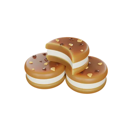 Galleta Sándwich  3D Icon