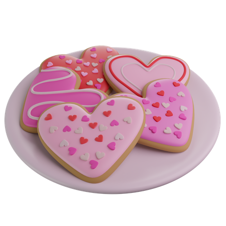 Galletas de azúcar de San Valentín  3D Icon