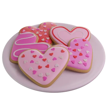 Galletas de azúcar de San Valentín  3D Icon