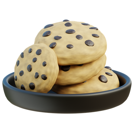 Galletas de chocolate  3D Icon