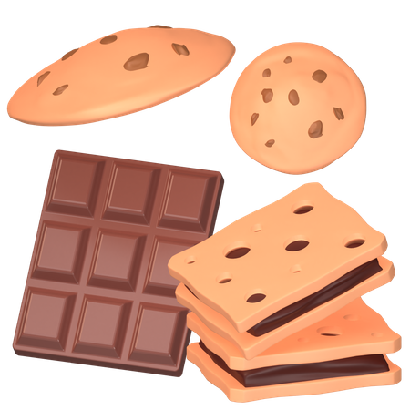 Galletas de chocolate  3D Icon