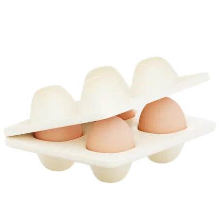 Huevo de gallina en una cesta  3D Icon