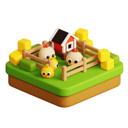 Gallinero  3D Icon