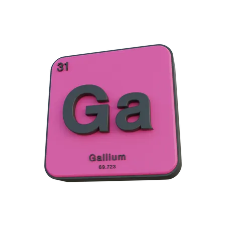 Gallium  3D Illustration