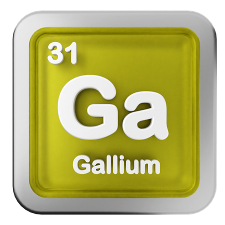 Gallium-Periodensystem  3D Icon