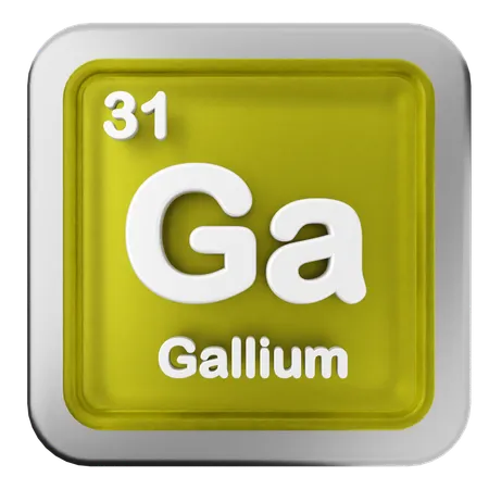 Tableau périodique du gallium  3D Icon