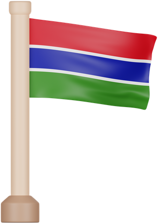 Gambia Flag  3D Icon