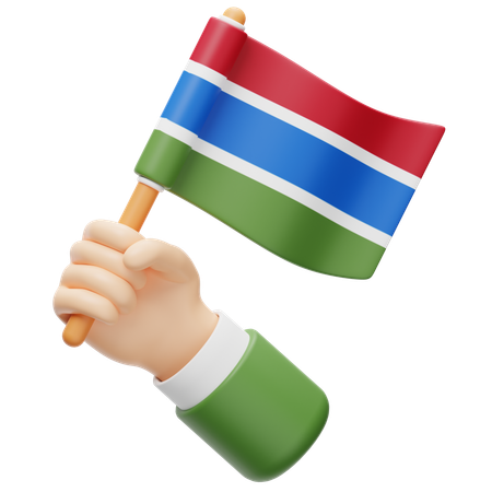 Gambia-Flagge  3D Icon