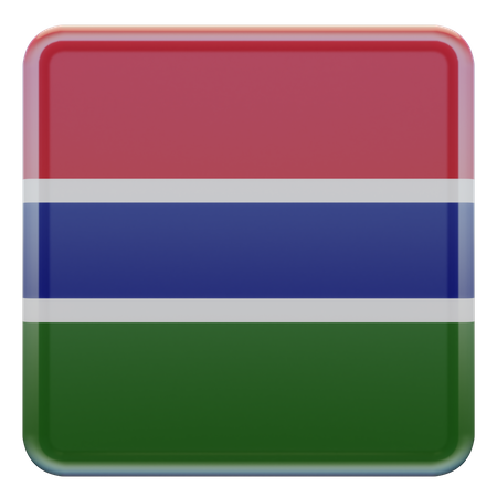 Gambia-Flagge  3D Flag