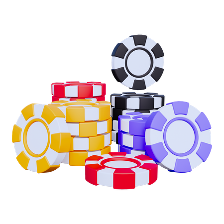Gambling Chips  3D Icon