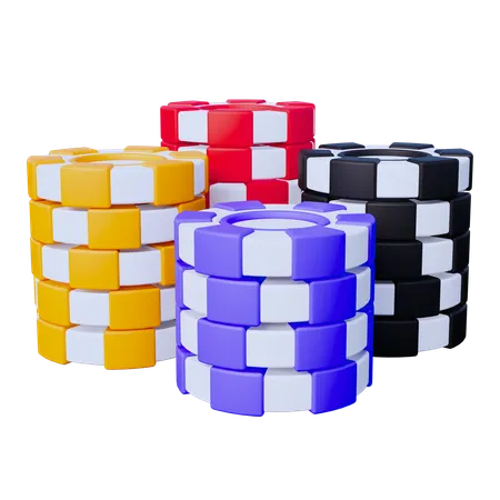 Gambling Chips  3D Icon