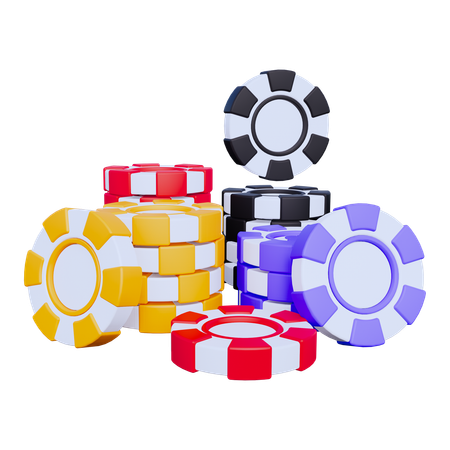 Gambling Chips  3D Icon