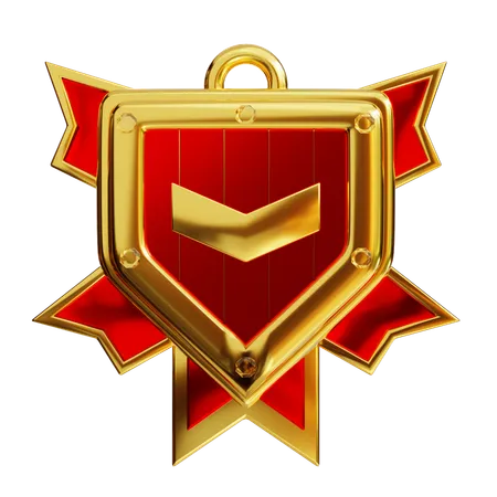 3 D Gold Game Badge Icon 3D Icon
