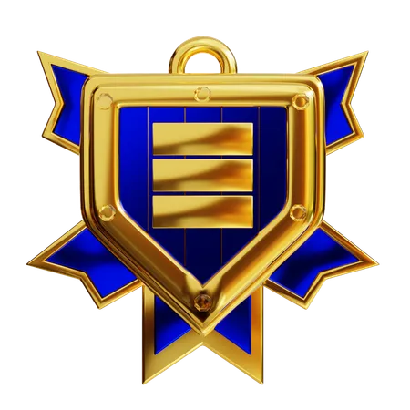 3 D Gold Game Badge Icon 3D Icon
