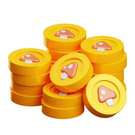 Game Coin stack  3D Icon