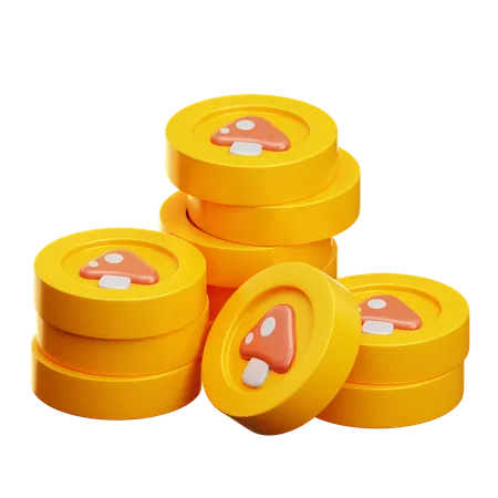 Game Coin stack  3D Icon