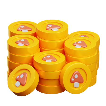 Game Coin stack  3D Icon