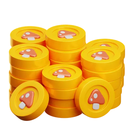 Game Coin stack  3D Icon