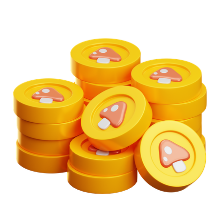 Game Coin stack  3D Icon