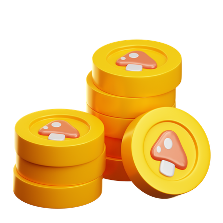 Game Coin stack  3D Icon