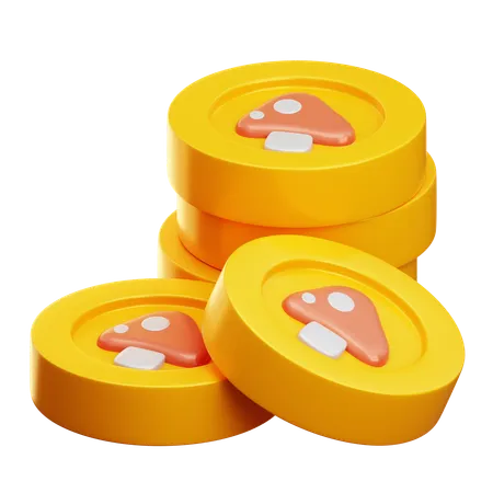 Game Coin stack  3D Icon