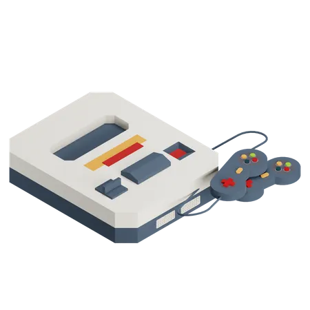 3 D Retro Game Console With Isometric Style 3D Icon