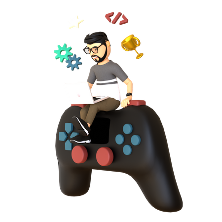 Game designer  3D Illustration