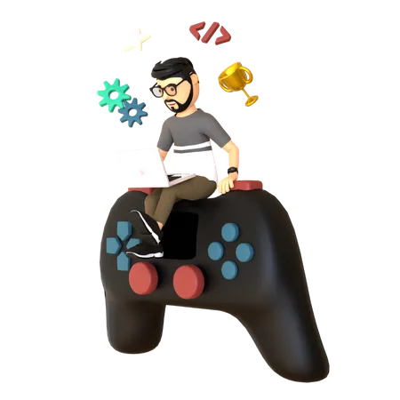 Game designer  3D Illustration