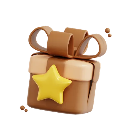 3 D Star Giftbox Of Game Asset Icon 3D Icon